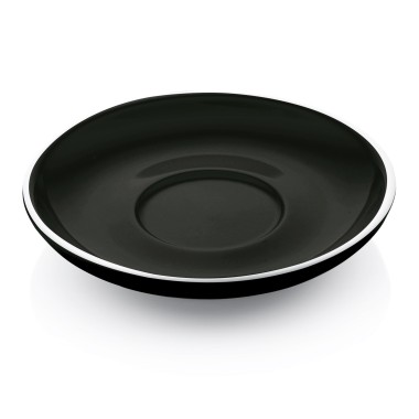 WAS - Soucoupe à tasse à cappuccino noire - Lot 6