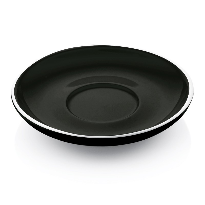WAS - Soucoupe à tasse à cappuccino noire - Lot 6
