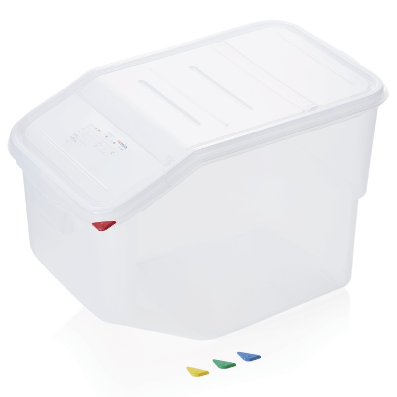 WAS - Bac de stockage d'ingrédients HACCP - 560 x 340 x 400 mm