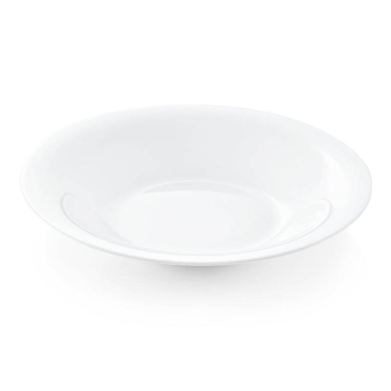 WAS - Assiette creuse Ø240mm en verre blanc - Lot 6