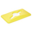 WAS - Couvercle jaune pour poubelle - 520 x 290 x 50 mm