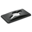 WAS - Couvercle noir pour poubelle - 520 x 290 x 50 mm