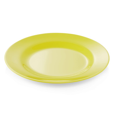 WAS - Assiette Ø200mm mélaminé - Lot 12 jaune