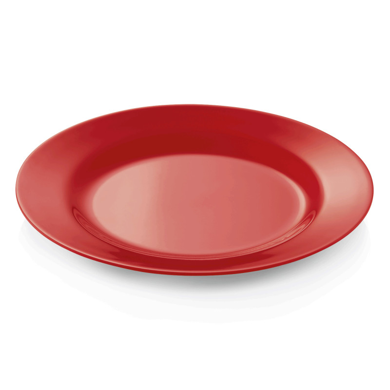 WAS - Assiette Ø230mm - Lot 12 rouge mélaminé