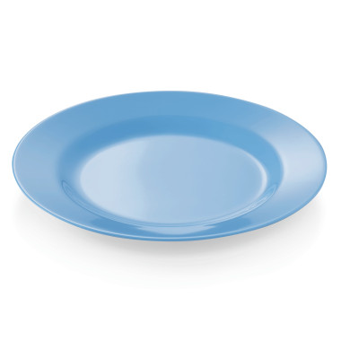 WAS - Assiette Ø230mm - Lot 12 mélaminé bleu