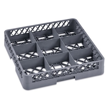 WAS - Panier à verres 9 cases - 500 x 500 x 100 mm