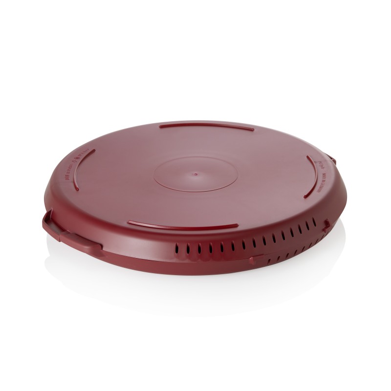WAS - Boîte à pizza/ tarte/ quiche réutilisable - Lot 15 rouge