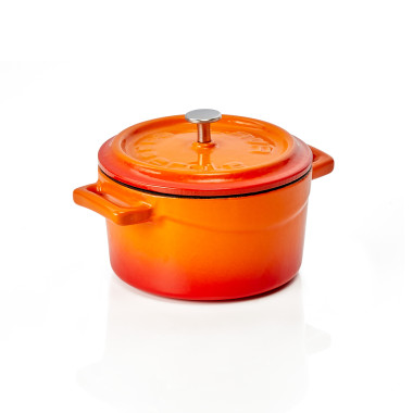 WAS - Cocotte en fonte orange H60mm