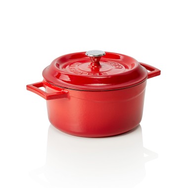 WAS - Cocotte en fonte rouge H105mm