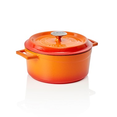 WAS - Cocotte en fonte orange H115mm