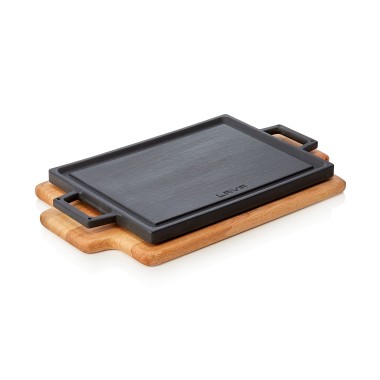 WAS - Plaque de cuisson/gril réversible - 375 x 220 x 15 mm