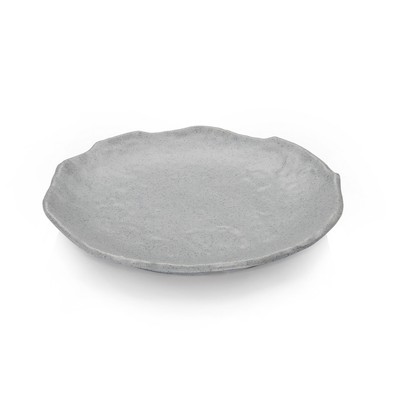 WAS - Assiette en mélamine - Ø 280mm - Lot de 3 - gris