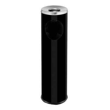 STALGAST - Poubelle avec cendrier intégré noir capacité 15 litres