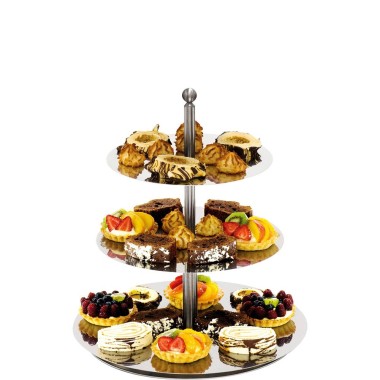 STALGAST - Plat à gâteau à 3 niveaux