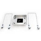 STALGAST - Chariot de serveur en acier inoxydable, pliable, à 2 étagères
