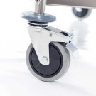 STALGAST - Chariot de serveur en acier inoxydable, pliable, à 2 étagères