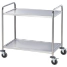 STALGAST - Chariot de service en acier inoxydable à 2 étagères
