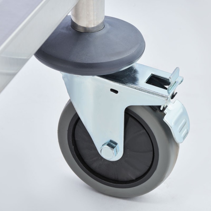 STALGAST - Chariot de service en acier inoxydable à 2 étagères