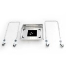 STALGAST - Chariot de serveur en acier inoxydable, pliable, à 3 étagères