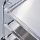 STALGAST - Chariot de serveur en acier inoxydable à 3 étagères