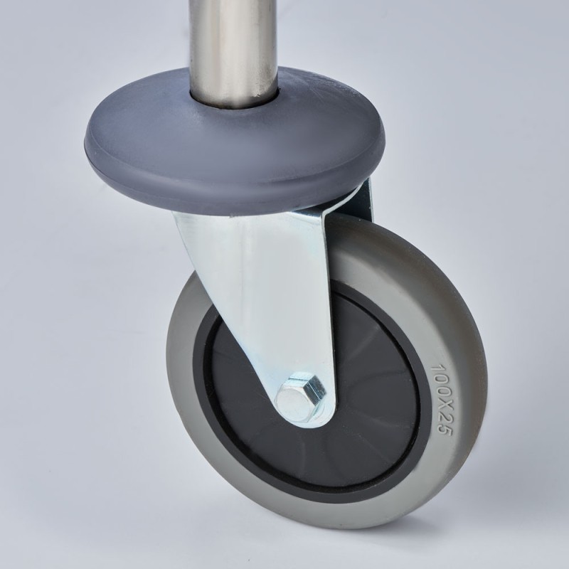 STALGAST - Chariot de serveur en acier inoxydable à 3 étagères