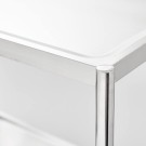 STALGAST - Chariot de serveur en acier inoxydable sans poignées, pliable, à 2 étagères, plat