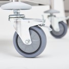 STALGAST - Chariot de serveur en acier inoxydable sans poignées, pliable, à 2 étagères, plat
