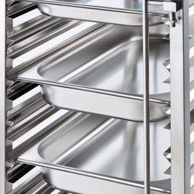 STALGAST - Chariot de transport en acier inoxydable, 14x GN 1/1