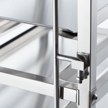 STALGAST - Chariot de transport en acier inoxydable, 16x 400x600 mm