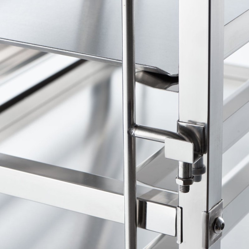 STALGAST - Chariot de transport en acier inoxydable, 16x 400x600 mm