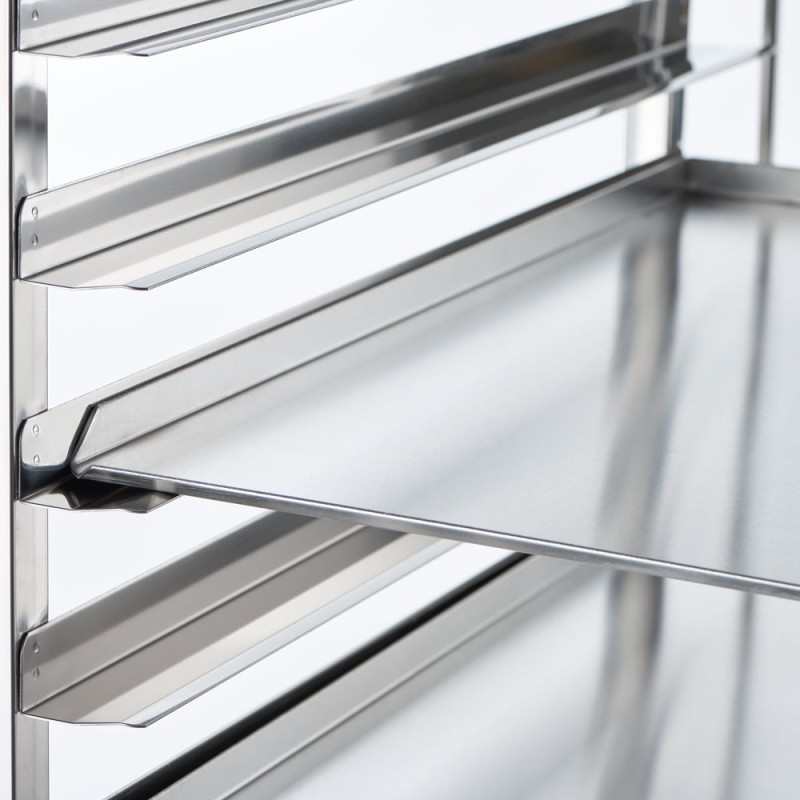 STALGAST - Chariot de transport en acier inoxydable, 16x 400x600 mm