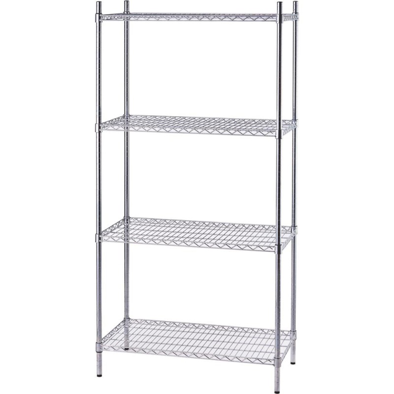 STALGAST - Étagère de rangement chromée à 4 étagères 910x455x1800mm