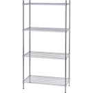 STALGAST - Étagère de rangement chromée à 4 étagères 910x455x1800mm