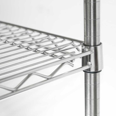 STALGAST - Étagère de rangement chromée à 4 étagères 910x455x1800mm