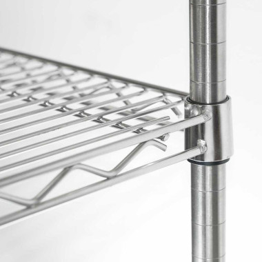 STALGAST - Étagère chromée, 4 étagères, pliable, 1525x455x1800mm