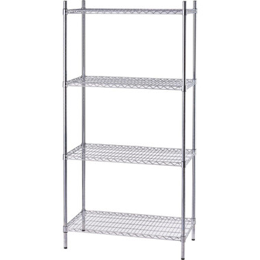 STALGAST - Étagère chromée, 4 étagères, pliable, 910x610x1800 mm