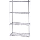 STALGAST - Étagère chromée, 4 étagères, pliable, 910x610x1800 mm