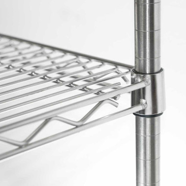 STALGAST - Étagère chromée, 4 étagères, pliante, 1060x610x1800 mm