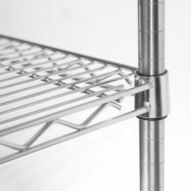 STALGAST - Étagère chromée, 4 étagères, pliante, 1220x610x1800 mm