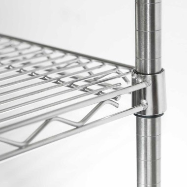 STALGAST - Étagère chromée, 4 étagères, pliable, 1525x610x1800 mm