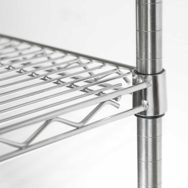 STALGAST - Étagère chromée, 4 étagères, pliable, 1825x610x1800 mm