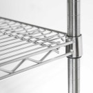 STALGAST - Étagère chromée, 4 étagères, pliable, 1825x610x1800 mm