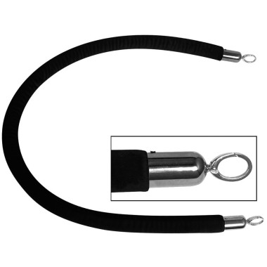 STALGAST - Corde pour poteau d'hôtel, noire, L 1500 mm
