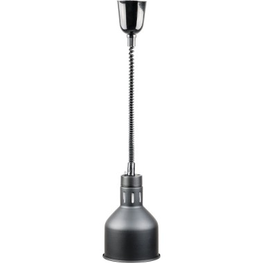 STALGAST - Lampe de chauffage pour aliments suspendue, noire, P 0,25 kW, U 230 V