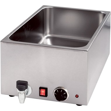 STALGAST - Bain-marie réglable avec robinet pour récipients GN 1/1 et H 200 mm, P 1,2 kW, T 230 V
