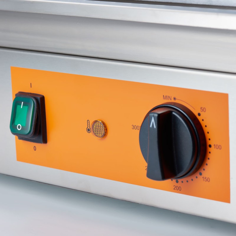 STALGAST - Plaque de cuisson grill, 2/3 lisse, 1/3 nervurée, Caterina, P 3,5 kW