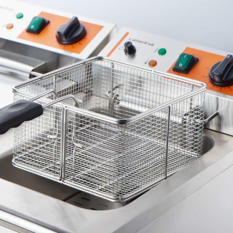 STALGAST - Friteuse électrique à deux compartiments horizontaux, Caterina, V 2x5 l, P 2x3 kW