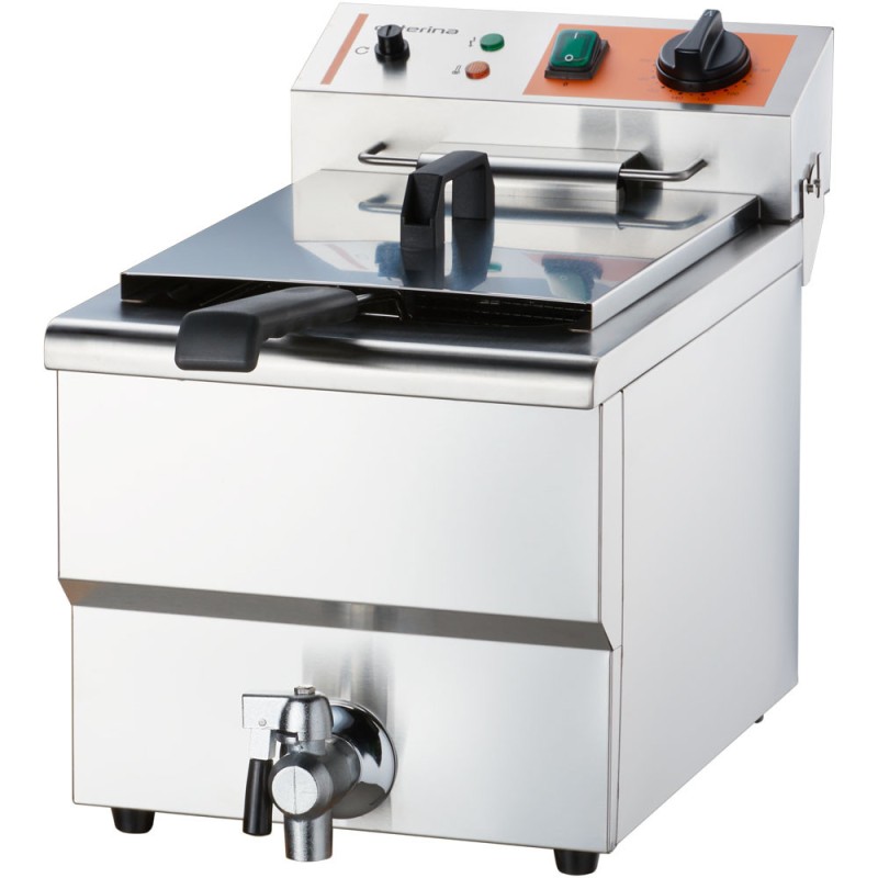 STALGAST - Friteuse électrique avec robinet, monocompartiment, Caterina, V 8 l, P 3 kW