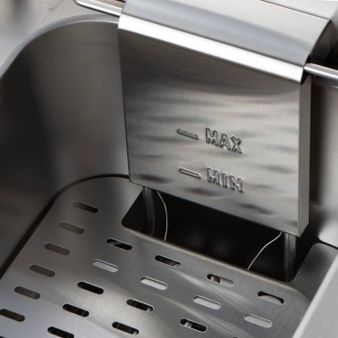 STALGAST - Friteuse électrique avec robinet, double compartiment, Caterina, V 2x8 l, P 2x3 kW