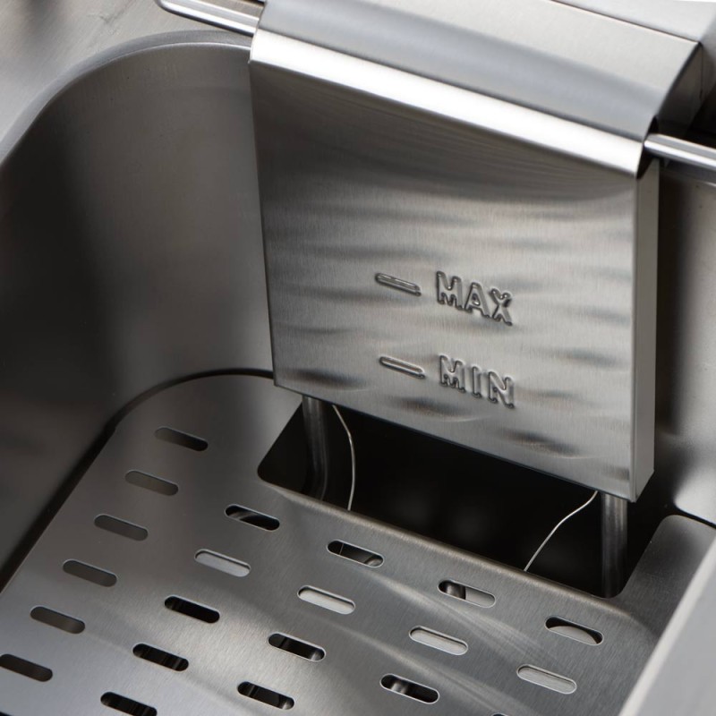 STALGAST - Friteuse électrique avec robinet, double compartiment, Caterina, V 2x8 l, P 2x3 kW